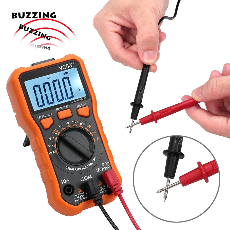 [Australia - AusPower] - Proster Autoranging Multimeter 6000 Count - AC DC Current Tester Voltage Meter Volt Ohm Meter with Alligator Clips TRMS NCV Temperature Capacitance Diode Audible Continuity Meter 6000 Counts 