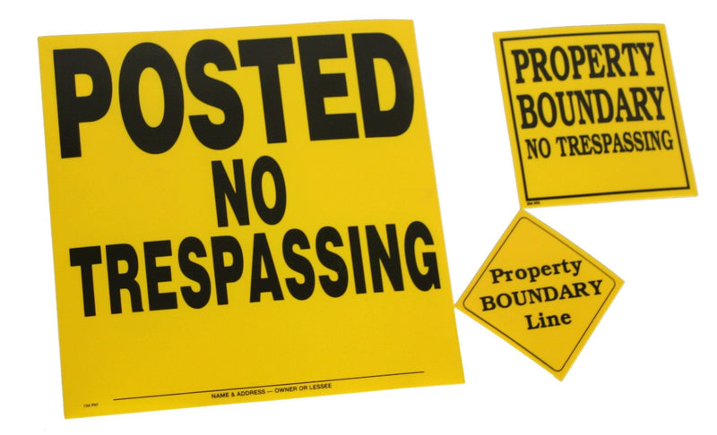 | Property Boundary Markers, Small, Aluminum, Yellow, 25 pack