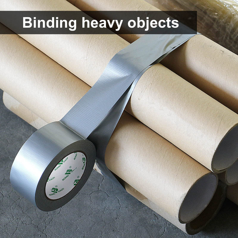 2 Pack Duct Tape Heavy Duty,9 Mil Thickness,2 Inches x 30 Yards,Strong Industrial Strength,Flexible,No Residue,Waterproof and Tear by Hand,Multi-Use for Indoor & Outdoor Repairs (Silver) Silver