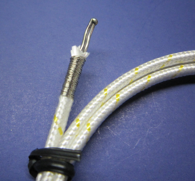 [Australia - AusPower] - K-Type Thermocouple PK-1000 Temperature Sensor Probe w. High Temperature Fiber Insulation 1832F or 1000C (Set of 2) 