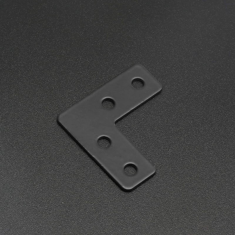 [Australia - AusPower] - Piutouyar Black Stainless Steel L Braces Flat Corner Braces 40mm x 40mm/1.57 x 1.57 Inch Angle Brackets Connector Fixing Repair Joint Bracket for Wood Furniture (20Pcs) 