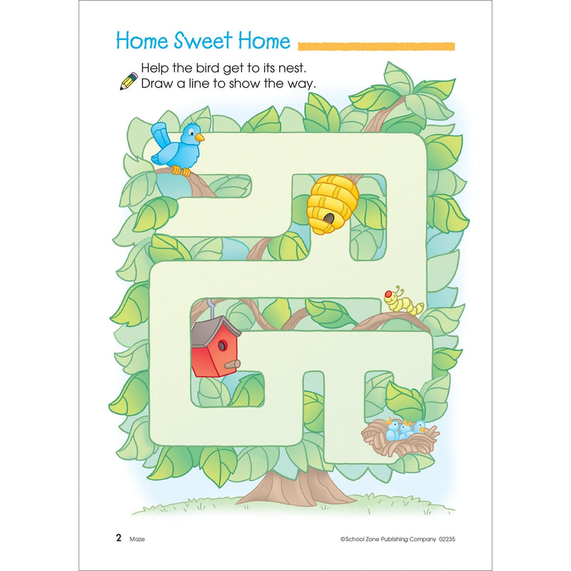 [Australia - AusPower] - School Zone Preschool Basics Workbook: Pre-K, Beginner Reading, Early Math, Colors, Numbers, Counting, Matching, Grouping, Beginning Sounds, Ages 3-5 