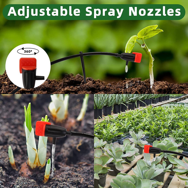 [Australia - AusPower] - Garden Irrigation Dripper, 30 Pack Adjustable Drip Emitters Garden Succulent Watering Dripper Sprinkler for 4mm/7mm Hose for Home Succulents Plants Lawn Flower Irrigation System 