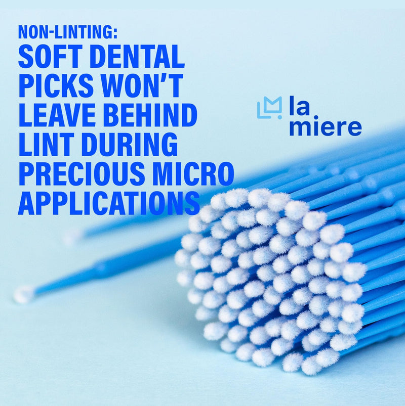 [Australia - AusPower] - 400Pcs/Box Bendable Dental Microbrush Applicator, Disposable Micro Brushes International Regular 2.5mm Blue 