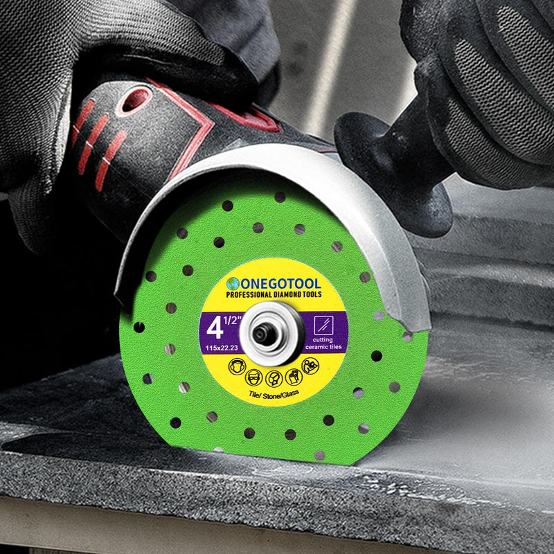 [Australia - AusPower] - 4-1/2 inch Tile Cutter Diamond Saw Blade for Angle Grinder Porcelain Ceramic Glass Marble Cutting Tools Grinding disc (5pcs) 4-1/2" 5 