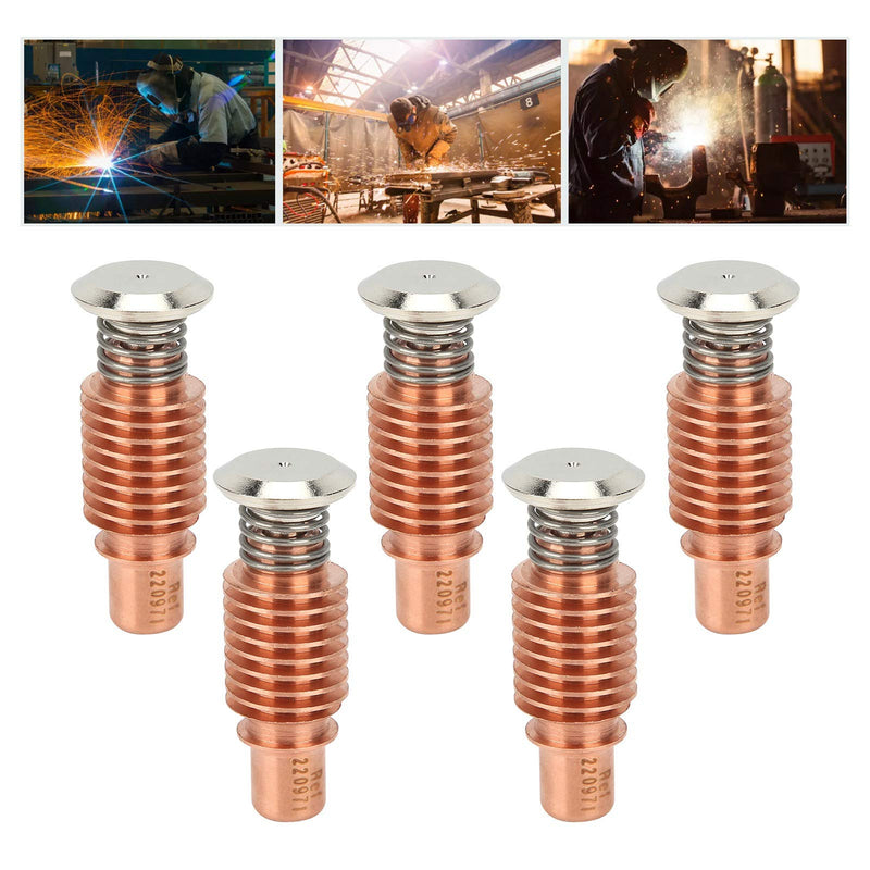 [Australia - AusPower] - Eujgoov 5Pcs 220971 Plasma Torch Electrode Copper Plasma Electrode Replacement Plasma Cutter Electrodes 