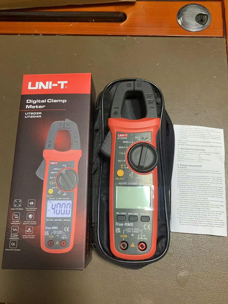 [Australia - AusPower] - UNI-T UT210B Clamp Meter Digital Pliers Ammeter Voltmeter Professional Electrician Tester Multimeter 