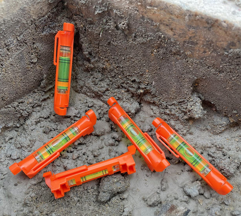 [Australia - AusPower] - 5Pcs Hanging Line Level String levels Tools Used for Layout Brick Working, Site lining, Flooring Decking, Ground, Shed Base, Backyard, Fence, Pier Drainage Slopes Etc. (Red, Set B) Red, Set B 