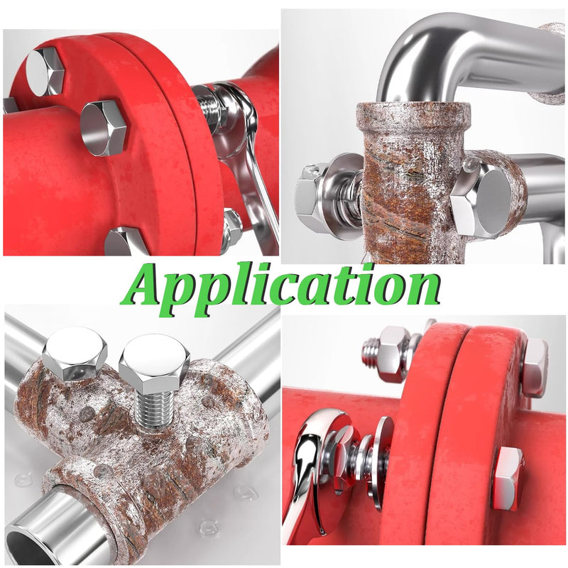 [Australia - AusPower] - 5/16-18x3" (8 Sets?Hex Head Stainless Steel Bolts and nuts 5/16 Flat washers 5/16 Nuts 5/16 Split Lock Washers 18-8(304) Full Thread 5/16-18x3" (8 Sets? 