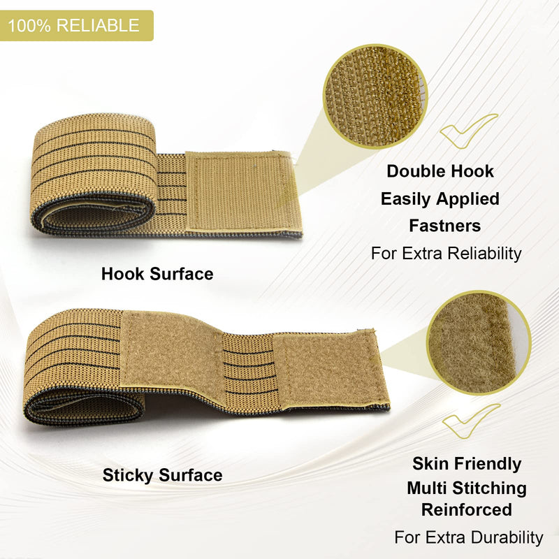 [Australia - AusPower] - Elastic Bandage Spare Parts Wrap Elastic Wrap Strape Band Straps Banda Elastica Lipo Pad Band Beauty Machine Accessories 3 Size 10 pcs Tan Elitzia Brown 