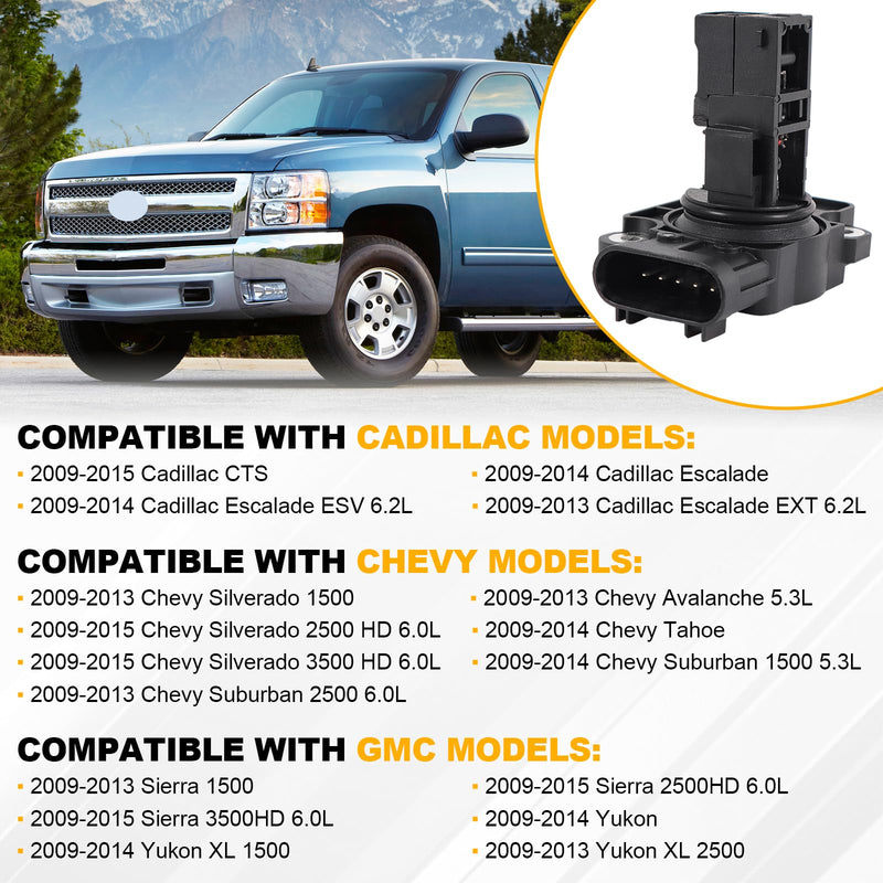 [Australia - AusPower] - 23256991 Mass Air Flow Sensor Replacement for Chevy Avalanche Silverado Suburban Tahoe Sierra Yukon XL 1500 2500 2009-2015, Replace 10393948 