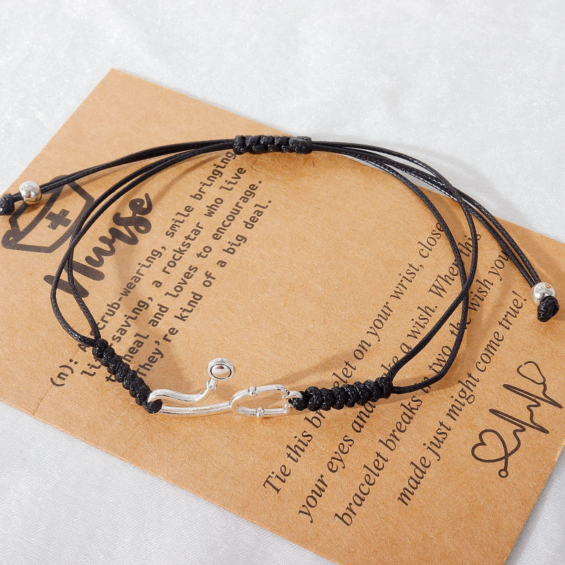 [Australia - AusPower] - HUASAI 9 Pcs Nurse Gifts for Women Stethoscope Bracelets for Nurse Nursing Practitioner Gifts Nurse Appreciation Gifts for Girls Nurse Week Graduation Gifts Assistant Nursing Student Gifts 