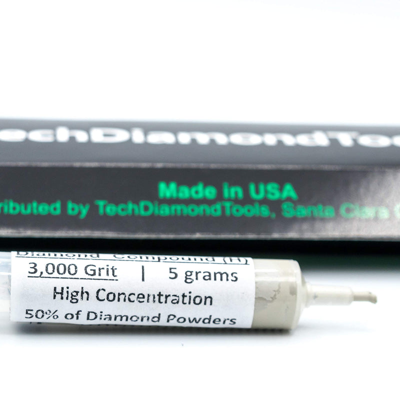 TechDiamondTools Diamond Polishing Paste 3000 Grit Mesh 3-6 Micron for Fine Polishing 5 Grams with High (H) 50% Concentration of Damond Powder