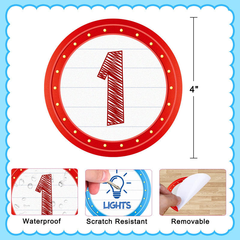 [Australia - AusPower] - FaCraft Line Up Spots for Classroom Floor - 36pcs Classroom Line-up Stickers Number Spot Stickers Markers for Teacher Kindergarten Preschool Elementary Classroom 
