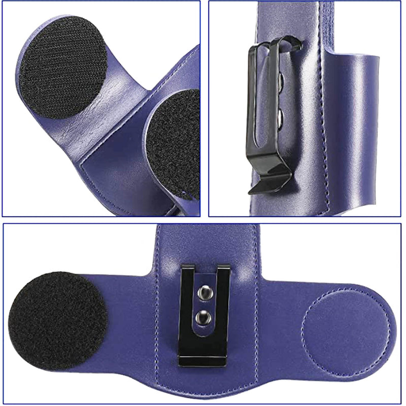 [Australia - AusPower] - Leather Stethoscope Holder Case Stethoscope Case Handmade Clip-on Stethoscope Holder for Physicians, Nurses, EMT, Medical Nursing Students(Blue) 