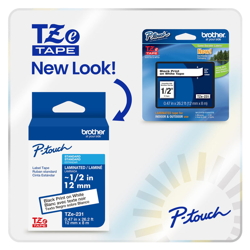 [Australia - AusPower] - Brother Genuine TZe131~1/2" 2PK Black Print on Clear Label Tape. Each: 0.47 in x 26.2 ft (12 mm x 8 m) Total: 0.47 in x 52.4 ft (12 mm x 16 m) 12mm (0.47”) New Packaging (Pack of 2) Black on Clear 