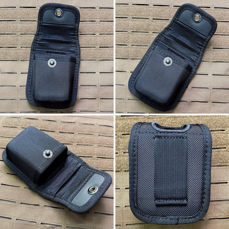 Molded Pager/Glove Pouch, Nylon Molded Latex Glove Pouch for Duty Belt,EMT Pager Holder for Most Compact pagers or Latex Gloves,Snap Closure