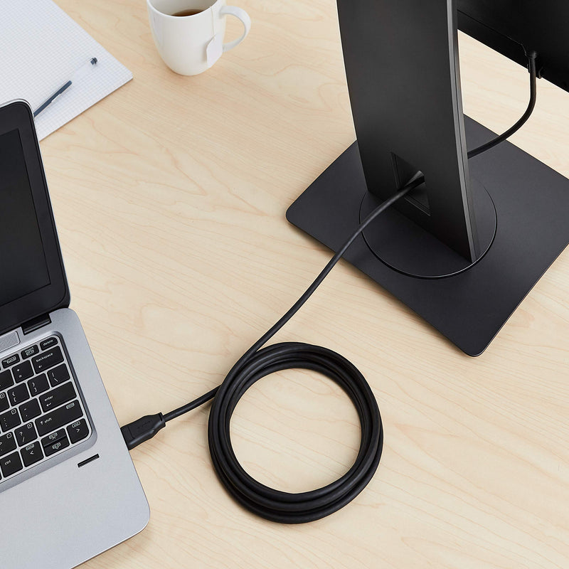 Amazon Basics DisplayPort to DisplayPort 1.2 Cable, 4K@60Hz, 2K@165Hz, 2K@144Hz, High Refresh Rate, Gold-Plated Connectors, 10 Feet, Black (Pack of 3) 10 Feet (Pack of 3)