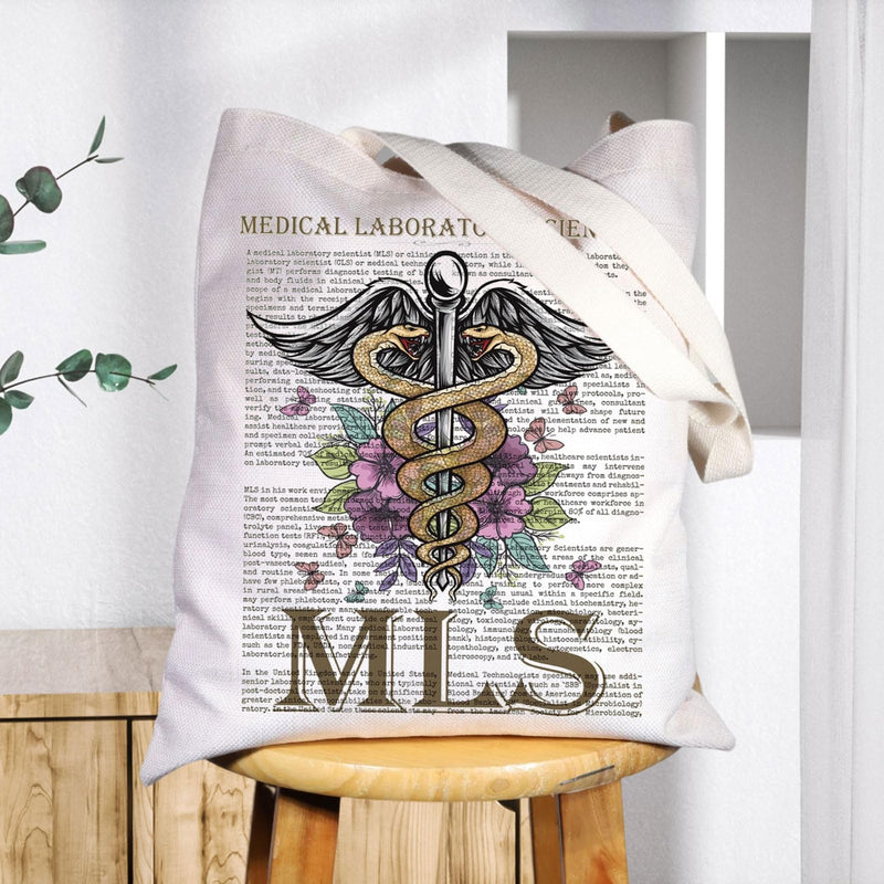 [Australia - AusPower] - Medical Laboratory Scientist Tote Bag MLS Gifts Lab Tech Shoulder Bag Medical Lab Scientist Gifts 