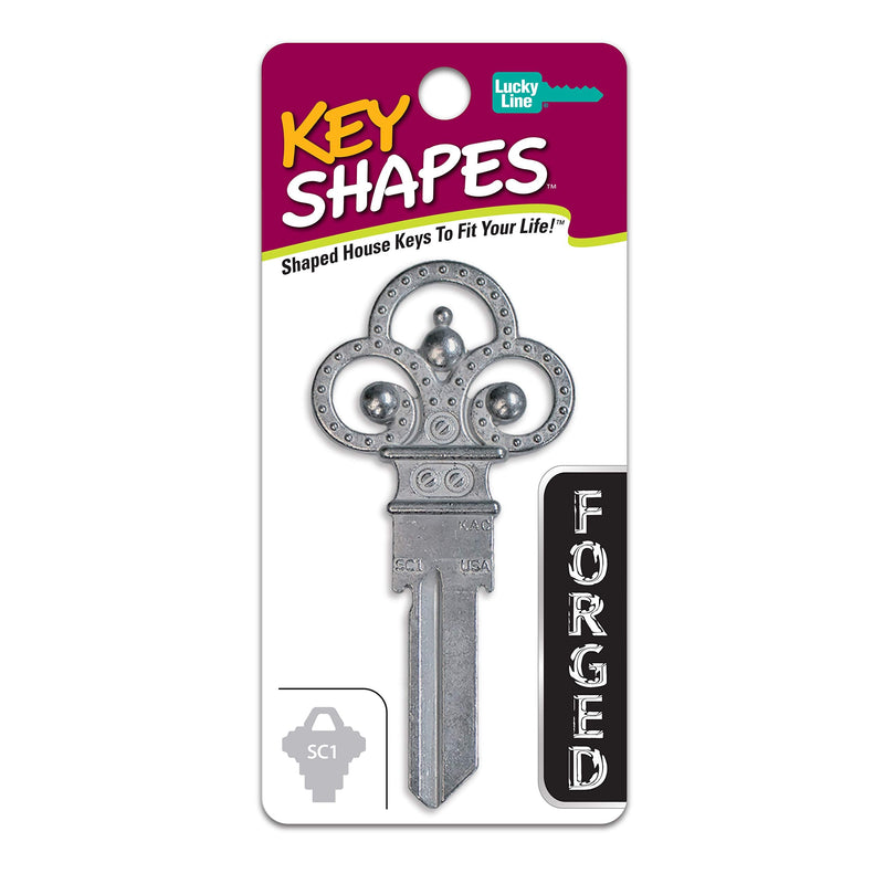 Lucky Line FORGED House Key Blank Set, Skeleton Key, SC1, 1Key (B303S) (Pack of 2) 1 Count (Pack of 2)
