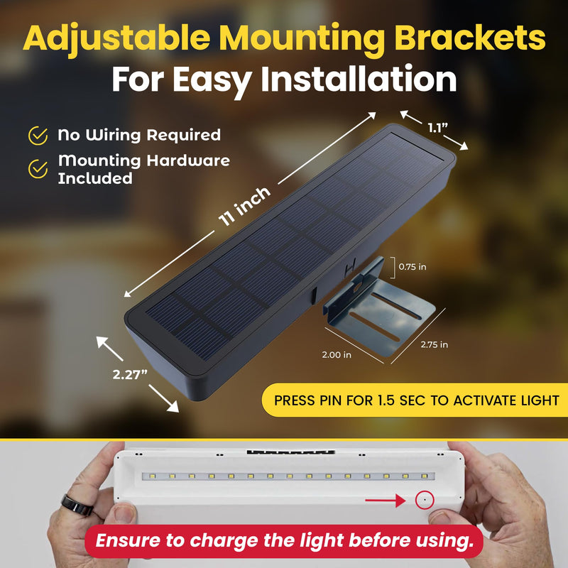 Brighticonics Solar Address Sign Light – IP65 Waterproof LED Lighted House Numbers – Easy to Install, Auto Dusk to Dawn ON/Off, Outdoor Solar Address Signs for Yard, Homes, Business - Cold White 6000K Black - 6000K Cold White Single Pack