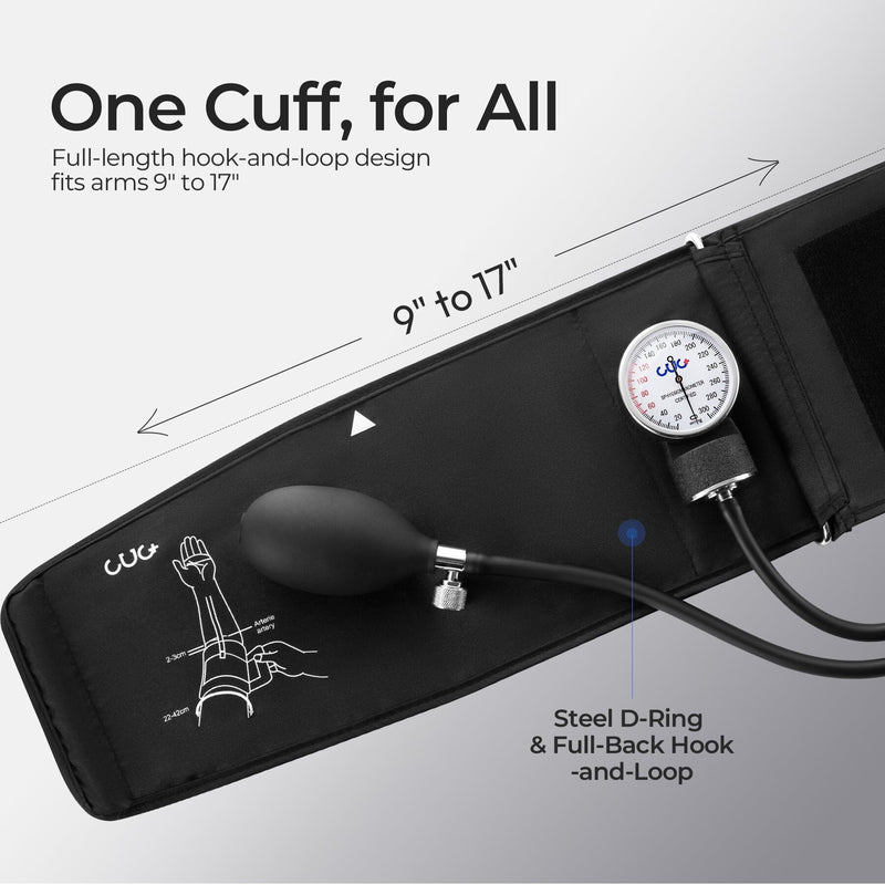 CUG Manual Blood Pressure Monitor, Aneroid Sphygmomanometer with Universal Adult Cuff Single Cuff