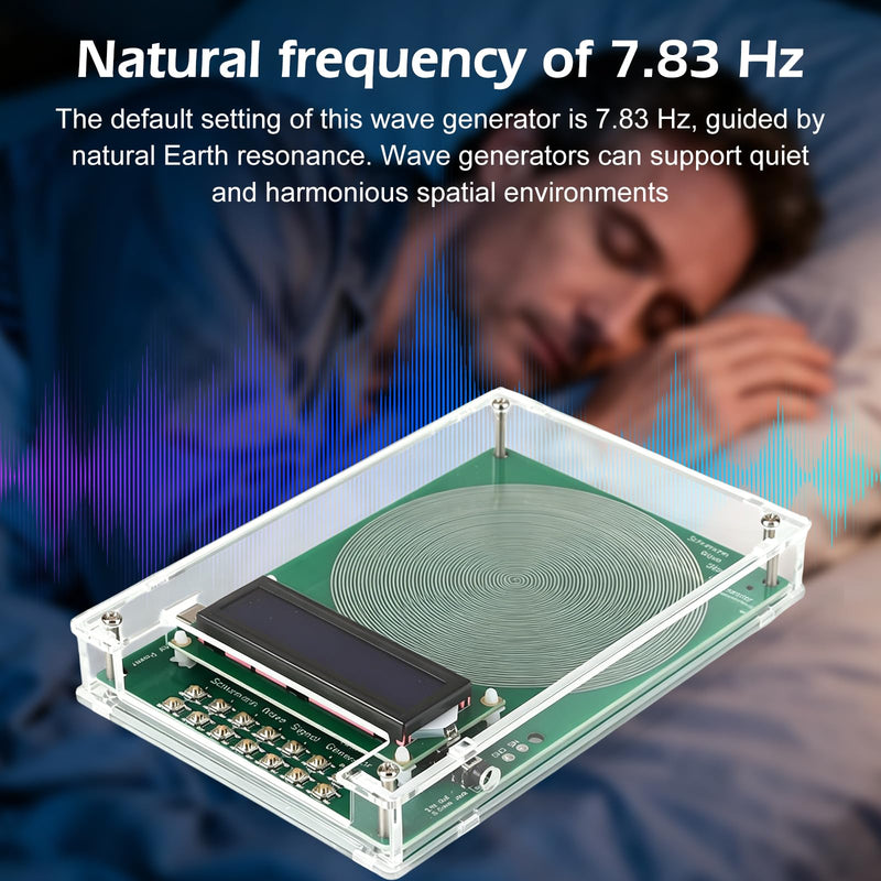 Frequency Generator 7.83 Hz with Display, 0.1 Hz to 99999 Hz Portable Wave Generator for Home and Office Adjustable Frequency Generators for Relaxation, Sleep and Concentration in Everyday Life
