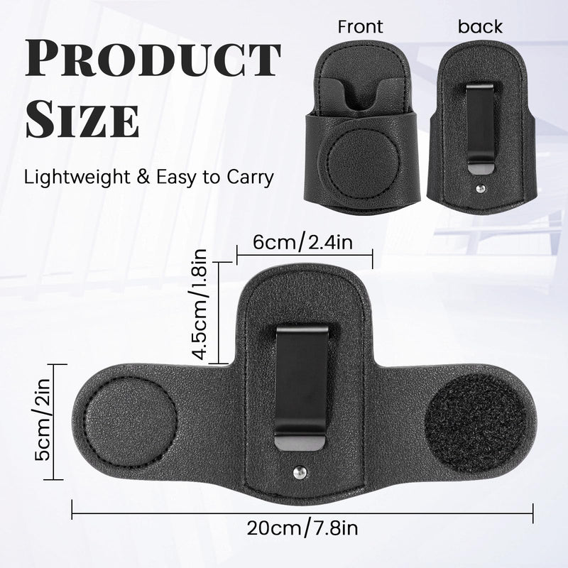 [Australia - AusPower] - Leather Stethoscope Holder Hip Clip, Stethoscope Hip Holder for Waist Belt, Clip-on Stethoscope Holder for Physicians Nurses (black) black 