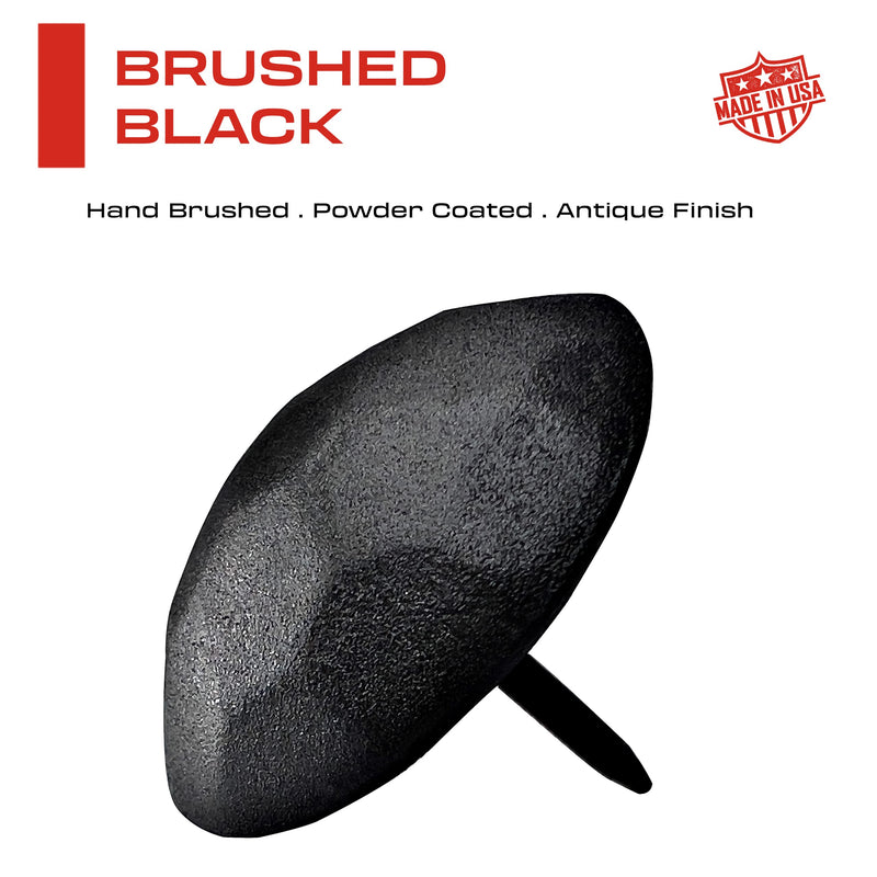 [Australia - AusPower] - 50 Pack - Iron Clavos - Decorative Nails 1 inch - Upholstery Tacks - Antique Accent - Clavos - for Wood Home Improvement, Farmhouse Shutters, Barn Door, Furniture Nails Black 