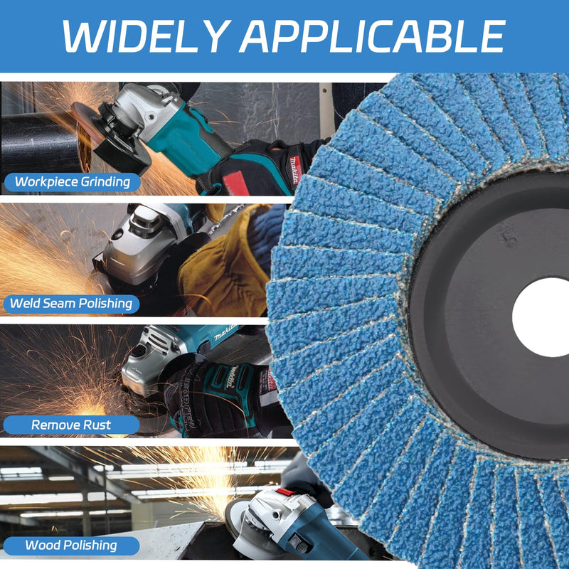 [Australia - AusPower] - BEASAFY Pack of 10 Serrated Discs, Sanding Disc, 80 Grit, Diameter 76 mm, Sanding Discs for Angle Grinders, Flap Discs, Abrasive Mop Disc, Grinding Disc for Metal, Wood 10.0 