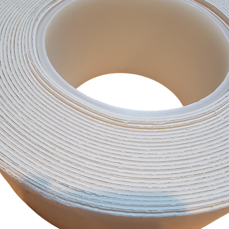 Rubber Impact Stripping Tape | 1.25mm Thick (50-Mil) | 2" x 10 Yards | High-Temp Silicone Adhesive (90°C-120°C) | Heavy-Duty Masking & Blasting, White