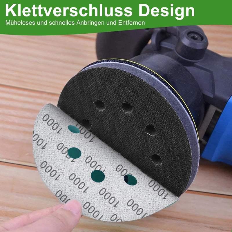 71 Stück Schleifpapier 125mm Klett Set, Trockene und Nasse Schleifscheiben | Körnungen 60/150/240/400/800/1000/1500/2000/3000/5000 Schleifpapier,für Die Verwendung An Automobilen, Metall und Holz