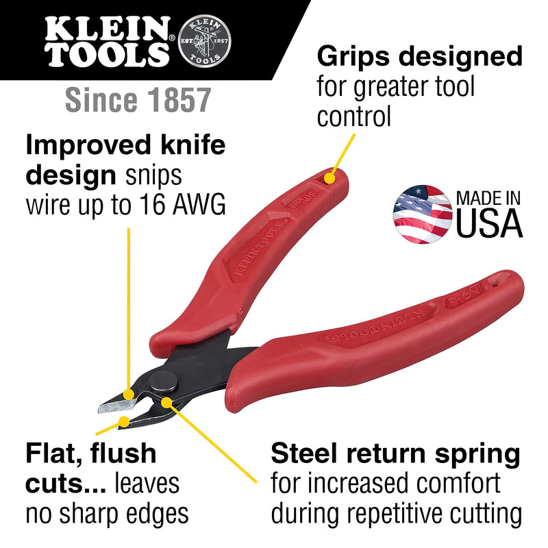 [Australia - AusPower] - Klein Tools Diagonal Cutting Pliers (8-Inch) and Flush Cutters (5-Inch) Pliers Set 8-Inch Pliers + Pliers, 5-Inch 