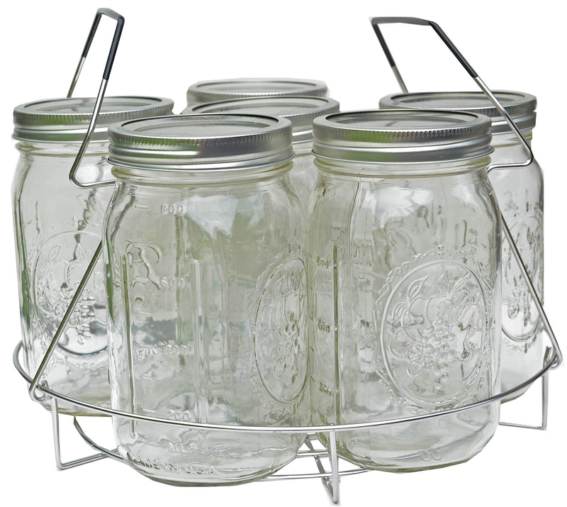 Stainless Steel Canning Rack, Contoured Comfort Grip Handles Rack, non-rusting rack - Canning becomes easy, fun and safe
