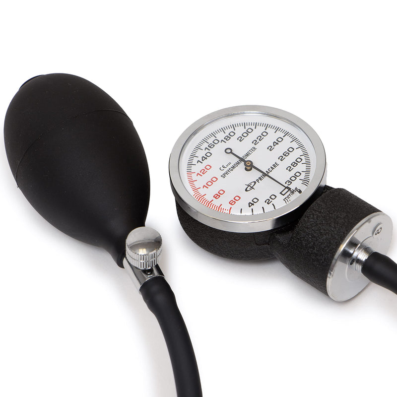 [Australia - AusPower] - Primacare DS-9181-BK Professional Aneroid Sphygmomanometer and Sprague Rappaport Stethoscope, Manual Blood Pressure Kit with Cuff and Carrying Case, Black 