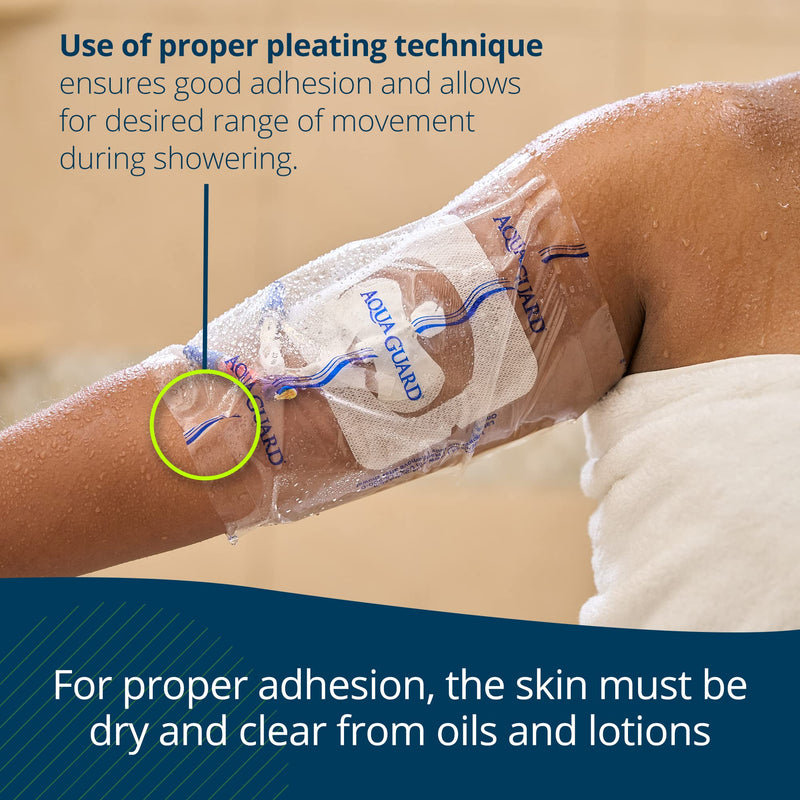 TIDI 50010-PKG AquaGuard Sheet – 7” x 7” – (Area of Coverage: 5” x 5.5”) – Shower Protection Sheet – Self-Adhesive Moisture Barrier – Wound Cover for Showering – 7 Sheets – Home Medical Supplies 7" x 7" Package of 7 Sheets