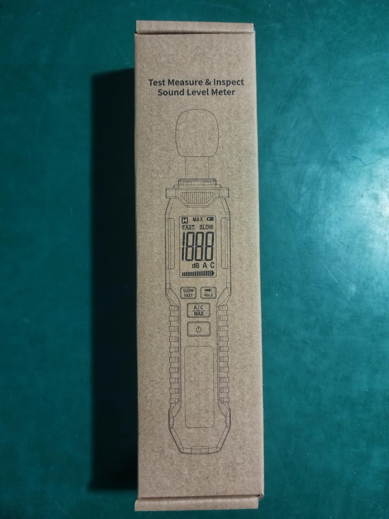 [Australia - AusPower] - Decibel Meter, Sound Level Meter 30-130 dB with A/C Weighted, Digital Audio Noise Measure Device, Portable SPL Meter with LCD Color Display, Data Hold, MAX Hold, Flashlight for Home Office Black 