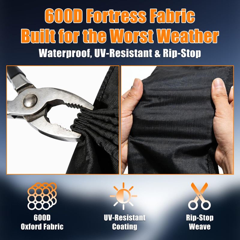 [Australia - AusPower] - Generator Covers While Running 30x24x24inch, Heavy Duty 600D Generator Cover Compatible with Most 5,000-15,000 Watt Generators, Transparent Window, Top Can be Refuel 