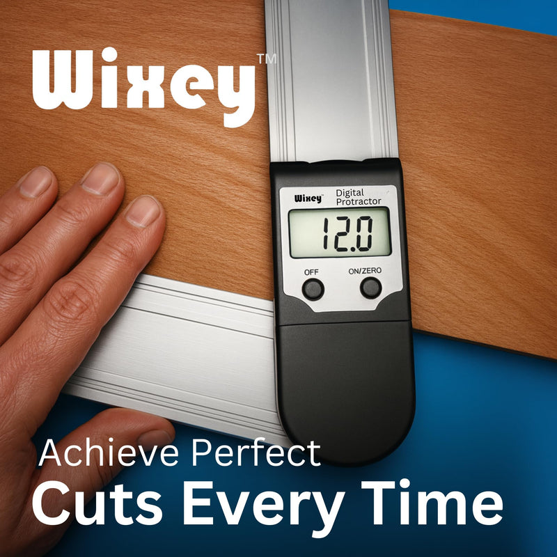 [Australia - AusPower] - Wixey 8'' Digital Protractor – Durable Angle Measuring Tool w/Magnetic Edges for Table Saws – Accurate, Precise Digital Angle Finder for Woodworking & Construction 