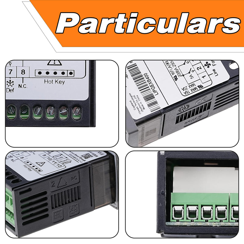 [Australia - AusPower] - for Dixell XR06CX-4N1F1 Temperature Controller with Temperature Sensing Probe, Digital Thermostat Controller for 120V 50-60hz Commercial Refrigerators/Freezer 