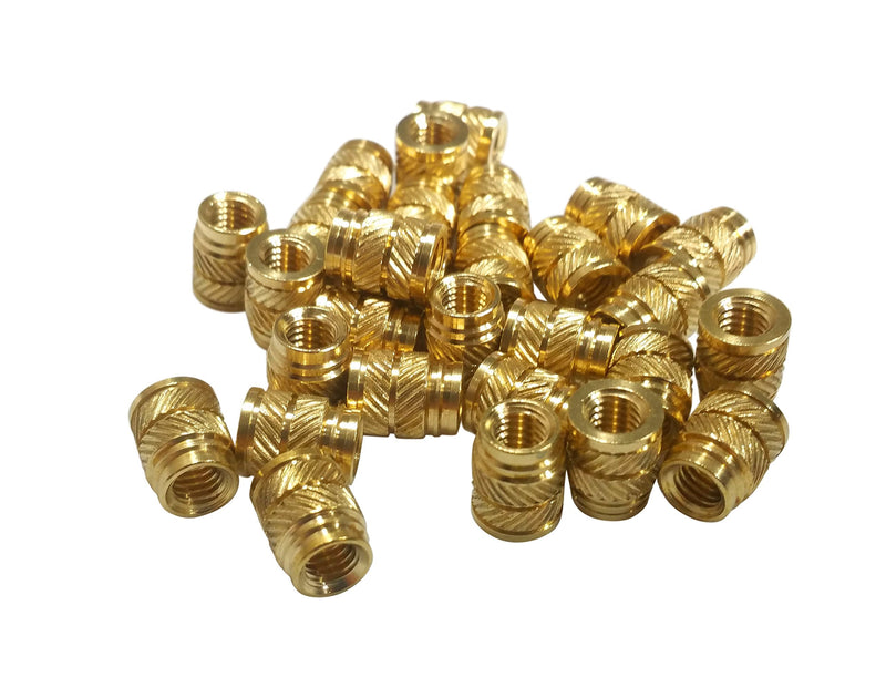 [initeq] #1/4-20 1/4" Threaded Heat Set Inserts for 3D Printing (100, Long) 100