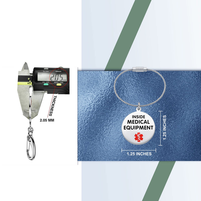 The Perfect Combo for Asthma Relief and CPAP Users: 1.25" Asthma Inhaler Inside Bag Tag and Medical Equipment Inside Bag Tag