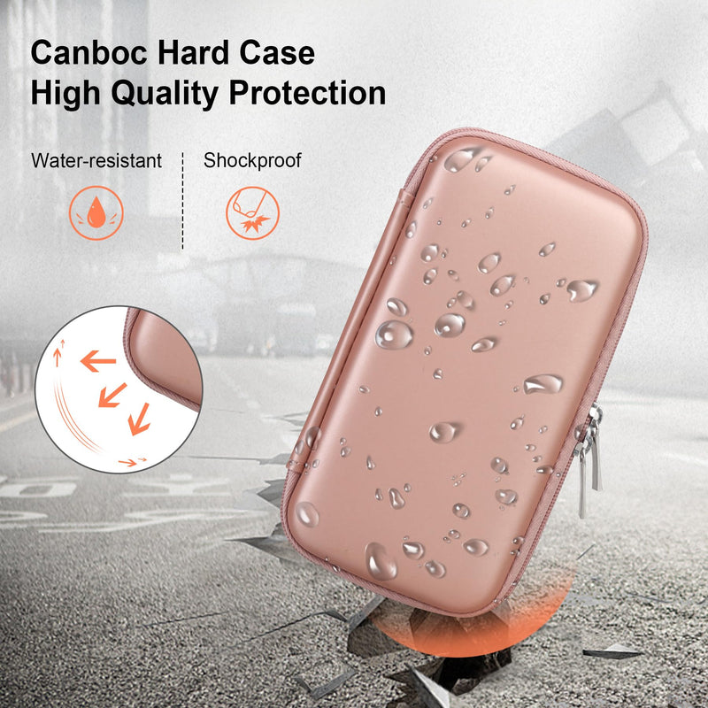 [Australia - AusPower] - Canboc Hard Case for 3Doodler Start+ Essentials (2024) 3D Pen Set for Kids, 3D Pens Storage Organizer Carrying Holder, Mesh Pocket fit 3Doodler Start Plastic Filaments, Cable, Rose Gold (CASE ONLY) 