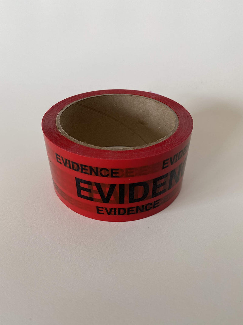 Taction Professional Evidence Tape, Police, Tamper-Evident Seal, Red, 1 Roll, 2” x 165 feet, Heavy Duty (Best for Large Items of Evidence)