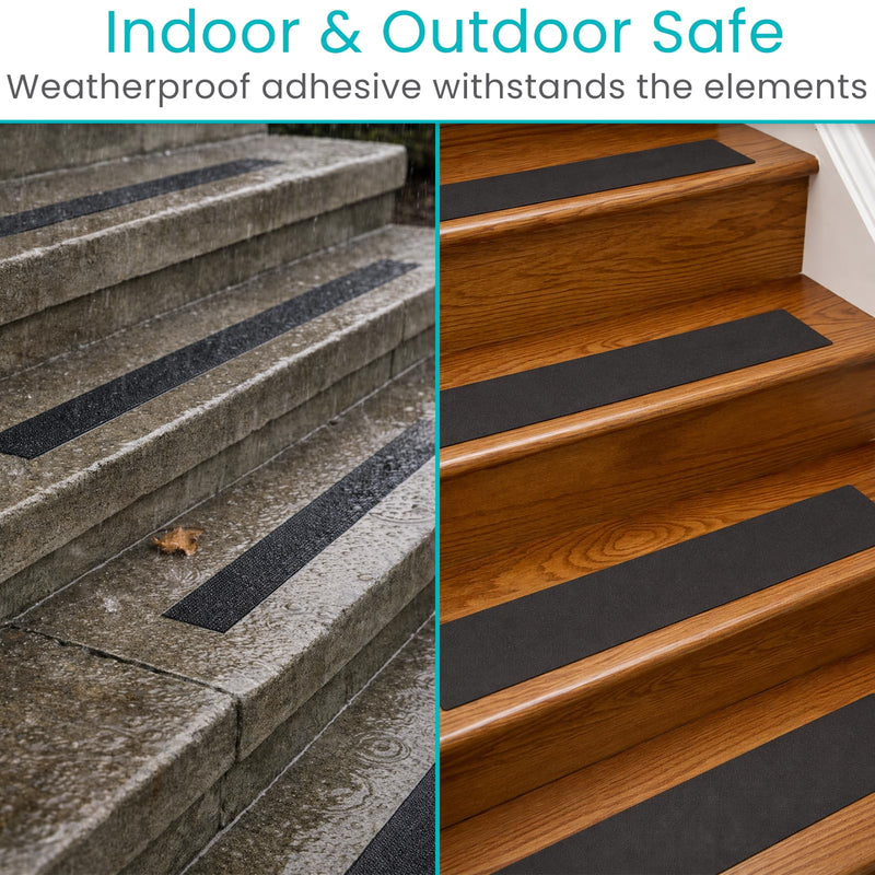 Vive Grip Tape (30 Feet) - Anti Slip Traction Tread for Indoor and Outdoor Use - Heavy Duty Waterproof Stickers for Safety, Stairs, Deck, Steps - Non Skid Adhesive for Elderly, Seniors, Men, Women 4 Inch x 30 Feet