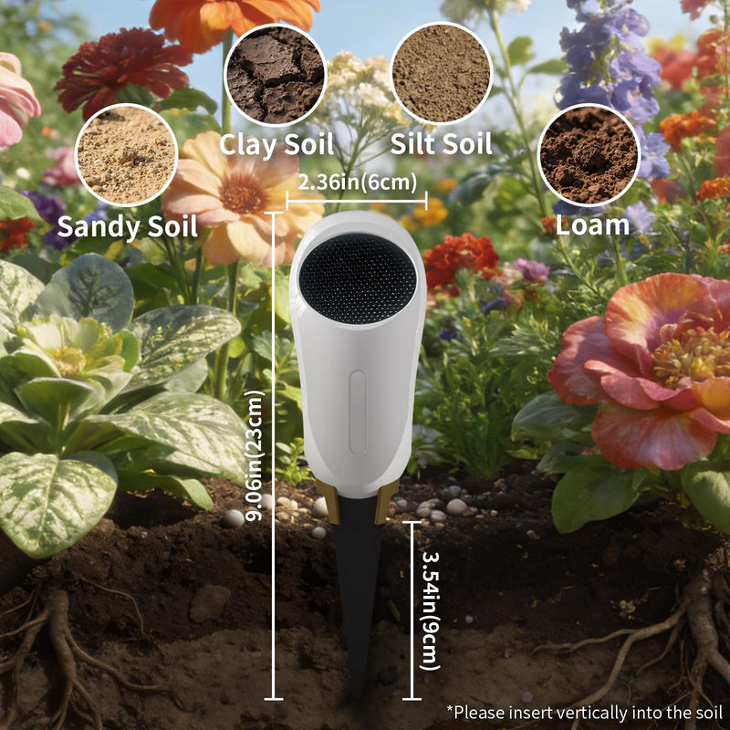 [Australia - AusPower] - Netro Whisperer 2nd Gen Smart Plant Sensor, APP-Baed, WiFi Connected, Solar Powered for Outdoor Use 