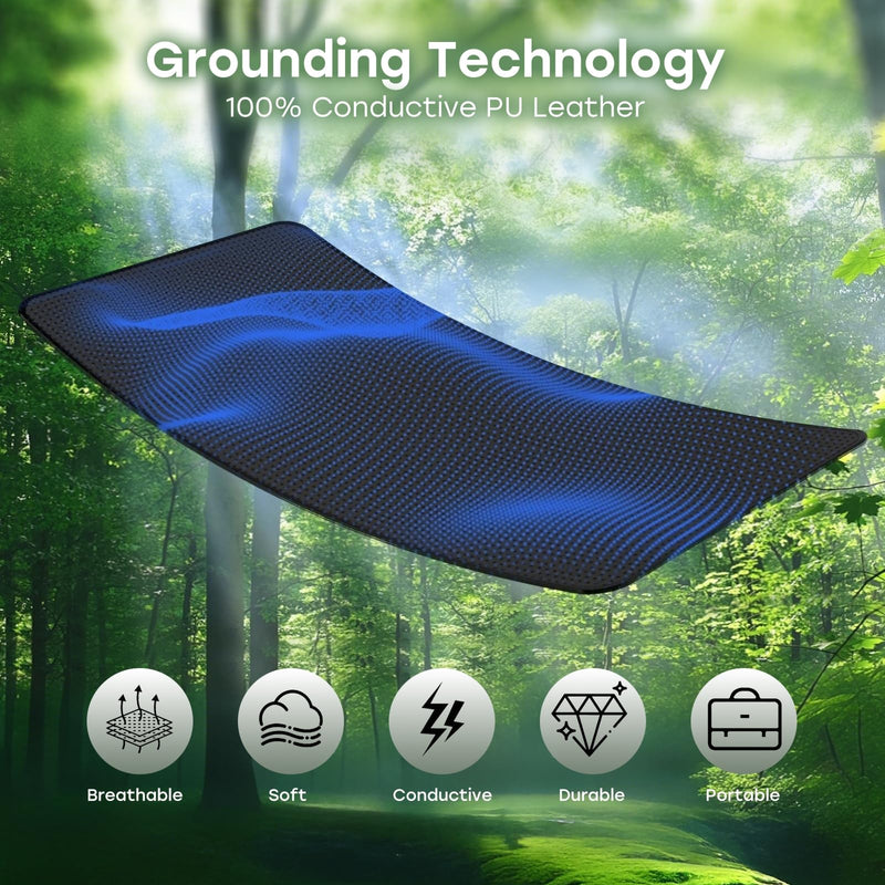[Australia - AusPower] - Grounding Mat for Bed, Grounding Mattress Cover Pads for Better Sleep, Pain Relief & Wellness Support, Earth Connected Therapy. (King,27x76in) King,27x76in 