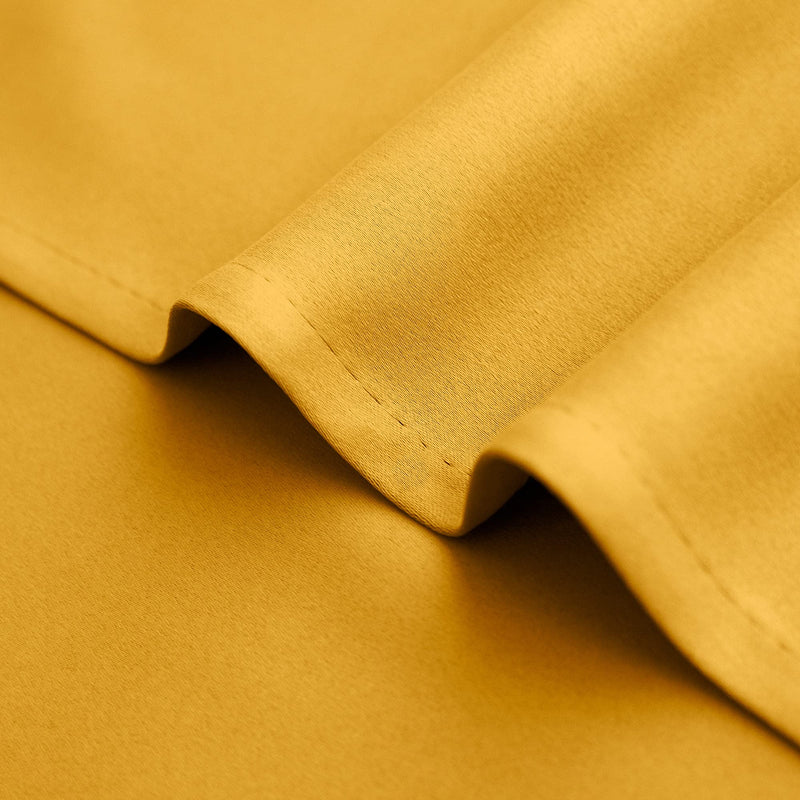 [Australia - AusPower] - Yellow Valances for Windows Rod Pocket Mustard Curtains for Kitchen Bathroom Living Room 36x16 Inches Long Yellow 