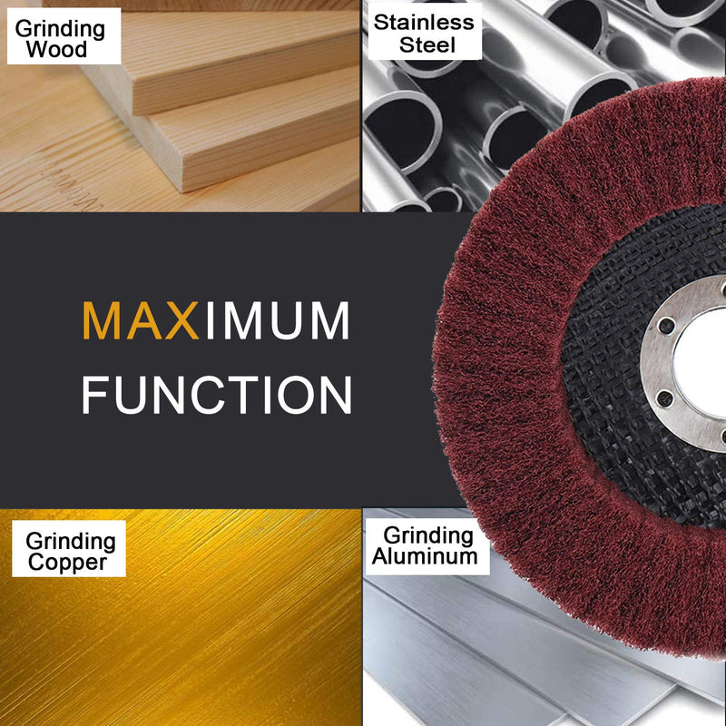 [Australia - AusPower] - NUODUN 10Pcs 180/320 Grit Nylon Fiber Flap Disc Metal Polishing Wheel, Abrasive Buffing Grinding Discs for 4" Angle Grinder, Deburring and Rust Removal of Welds on Complex Surfaces Mixed Pack 10Pcs 