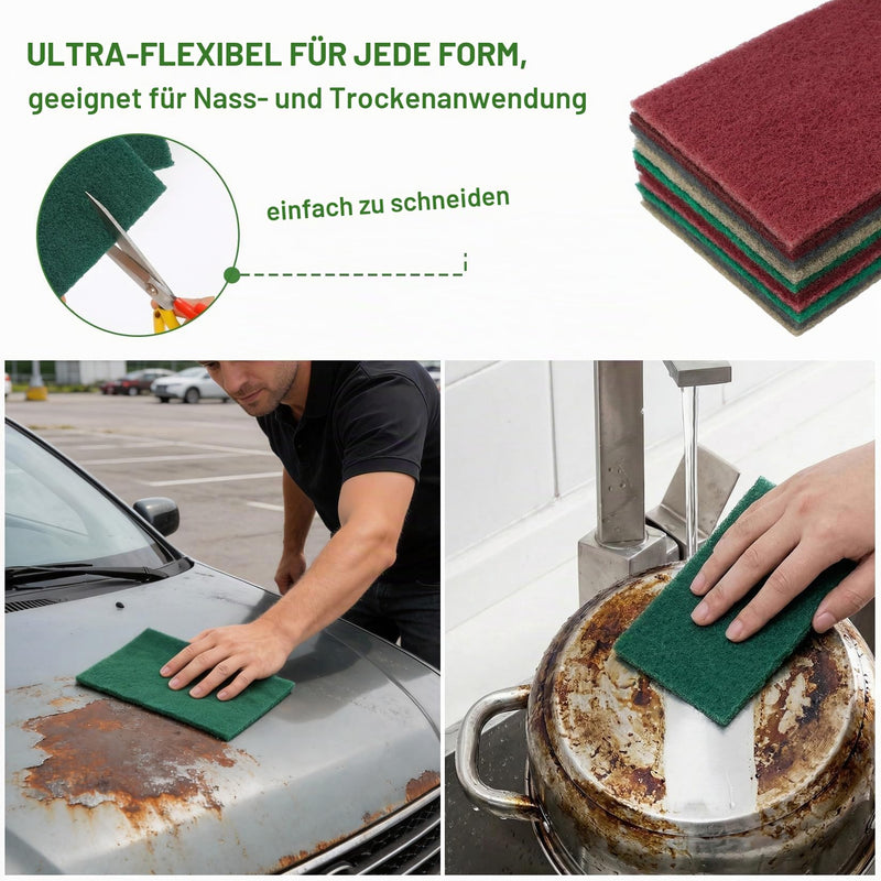 Sanding Fleece Pads 150 x 230 mm Set of 10 Grit 3000/1500/1000/800/600 Sanding Wool Pads Sandpaper for Sanding Fleece Metal Wood Stainless Steel Polishing Cleaning Fleece